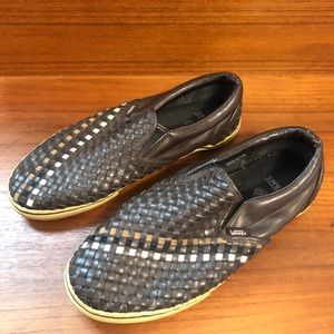 Classic Leather Basket Weaved Vans